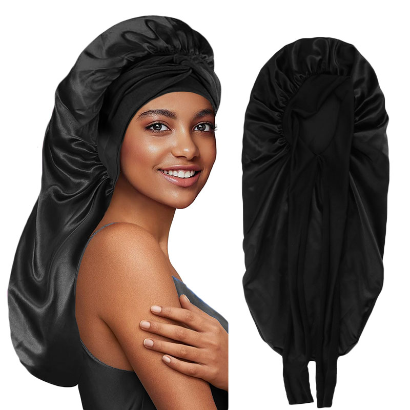 Satin Hair Bonnet - Cofano a treccia con fiocco in