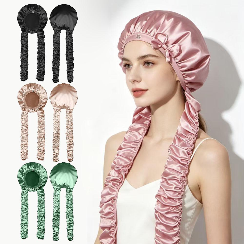 Satin Hair Bonnet - Arricciacapelli Senza Calore per Dormire, Fascia