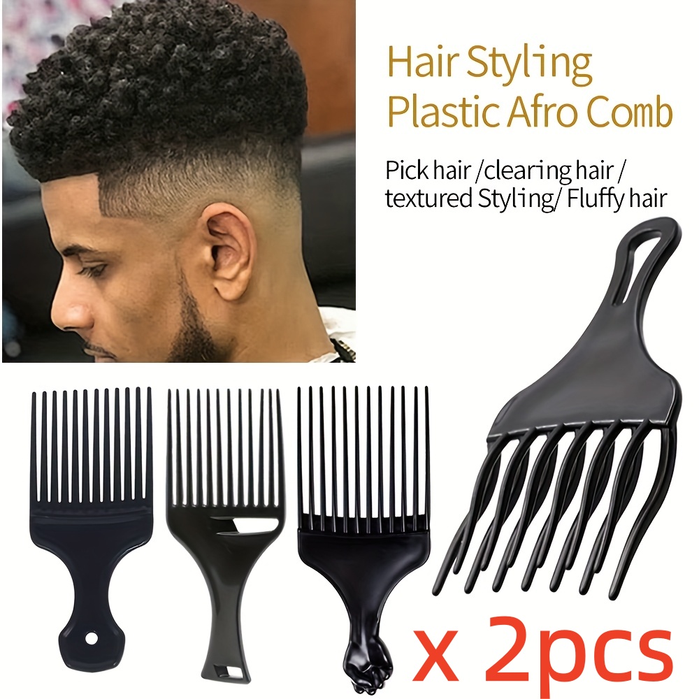 Afro Pick Comb - 2 pezzi/confezione Pettine professionale per acconciature