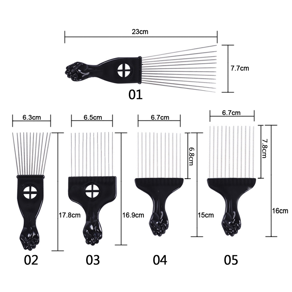 1 pz salone uso metallo nero a - Afro Pick Comb recensione e prezzo