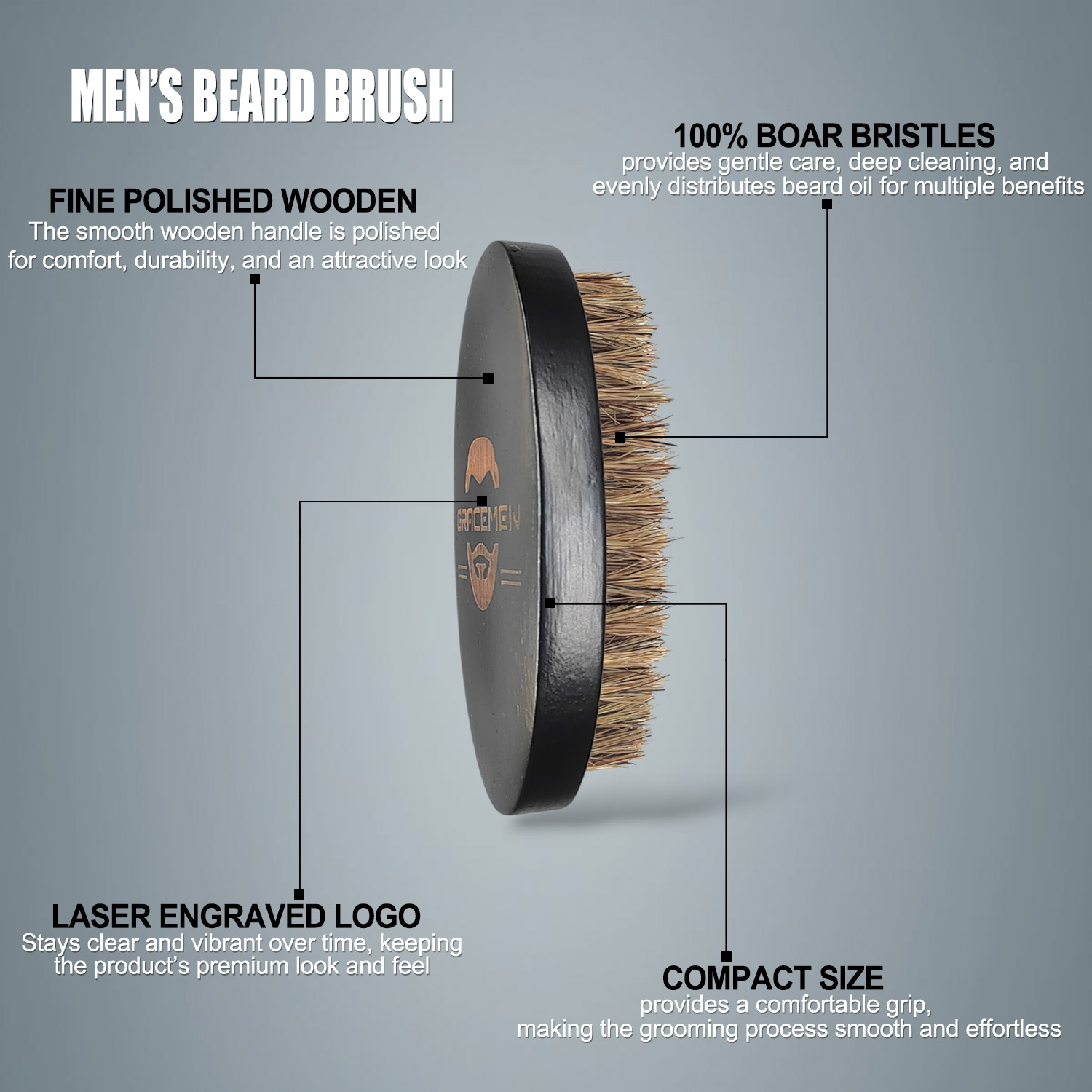 Pennello per barba Gracemen -  - Hair Care For Men recensione e prezzo
