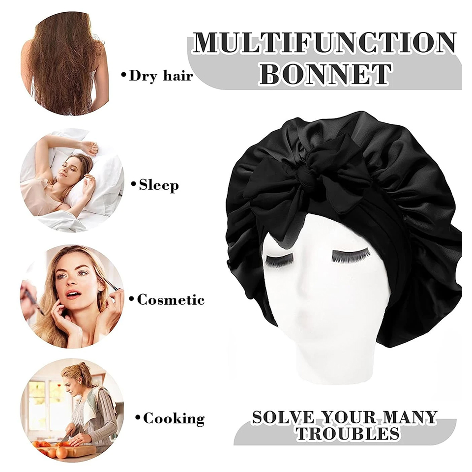Cappello da notte solido in ra - Satin Hair Bonnet recensione e prezzo